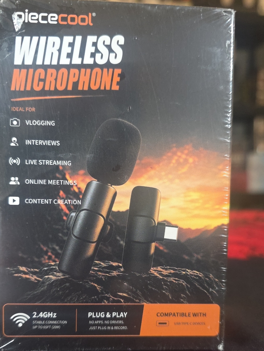 Wireless Microphone - Black Factory Sealed